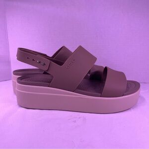 CROCS Women's Tan Platform Sandals